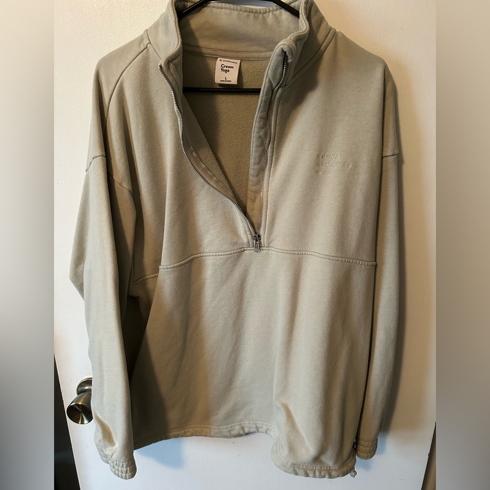 ✨
Brand: Cream Yoga
Size: LG
Material: Cotton, Polyester 
Color: Lite Sage